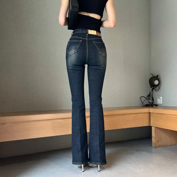 High Waisted Jeans Ladies Casual Streetwear