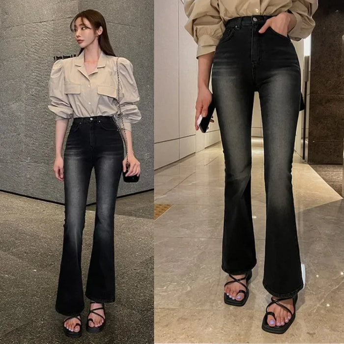 High Waisted Jeans Ladies Casual Streetwear